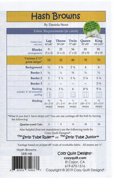 Hash Browns Quilt Pattern from Cozy Quilt Designs
