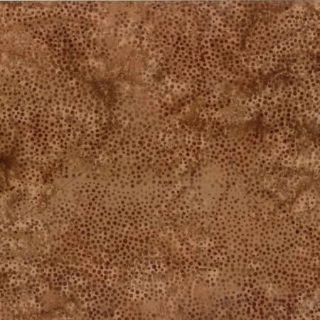 Batik cotton fabric with brown dot pattern