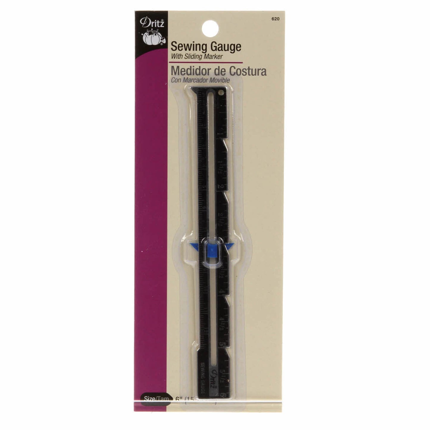Sewing Gauge with Metrics 6in from Dritz
# 620