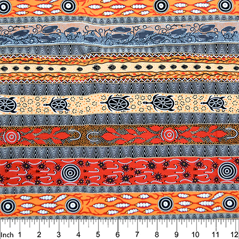 Dreaming in One Flame Orange by Bradley Stafford by M&S Textiles Australia