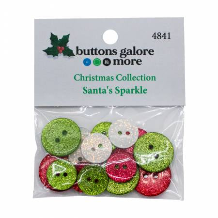 Santa's Sparkle Buttons # BG-4841 from Buttons Galore