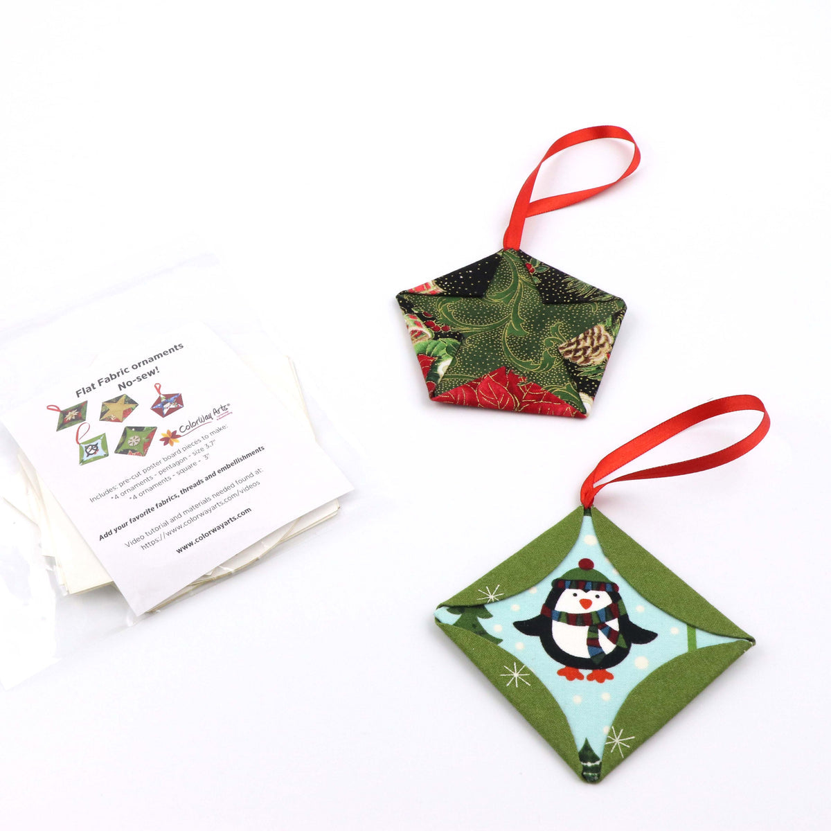Cartonnage Fabric Ornaments DIY KIT set from Colorway Arts