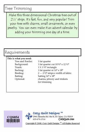 Cozy Original Tree Trimming
# CQS054