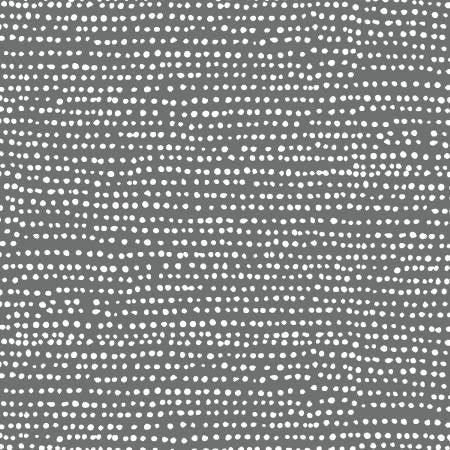 Cotton fabric in dark gray with scattered white dot pattern