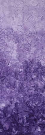 Violet ombre batik fabric with intricate Bali-style pattern