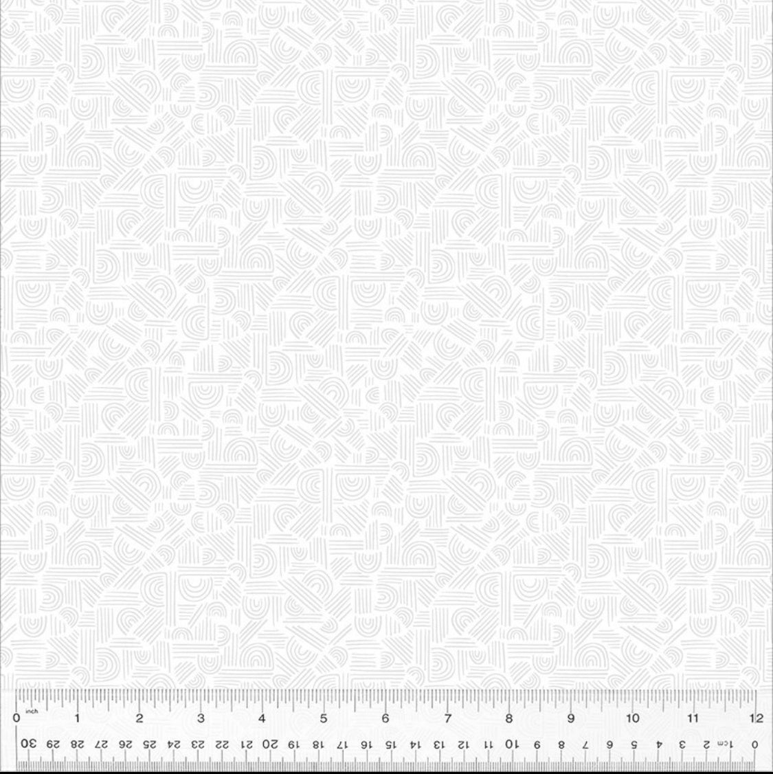 Windham Blanche Labyrinth White on White Sold by the Half Yard