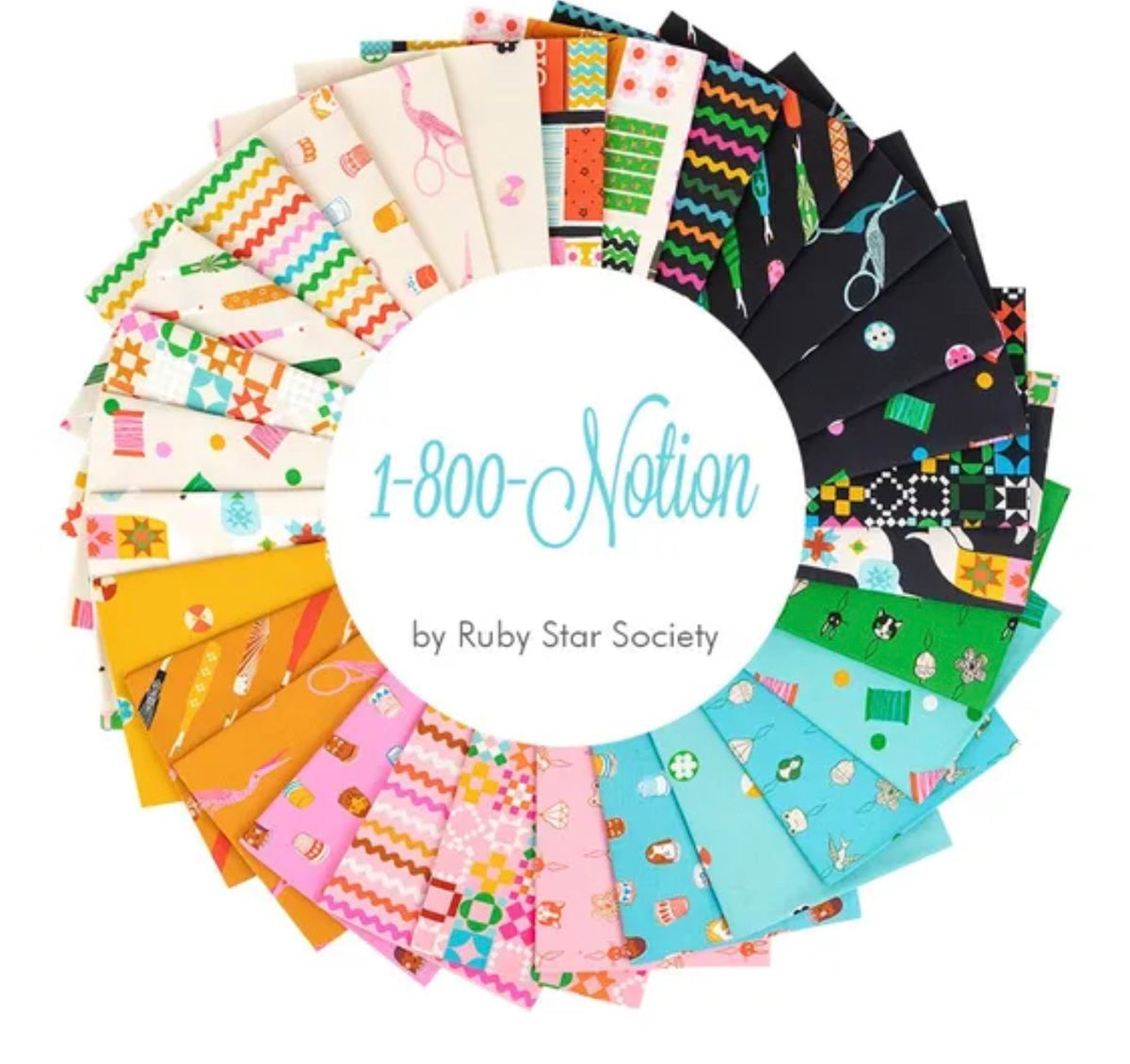 1-800-Notion Charm Pack RS5207PP — 5" Squares by Ruby Star Society from Moda Fabrics
