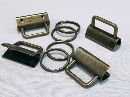 Key Fob Hardware - Antique Brass # LGD715 from Lazy Girl Designs