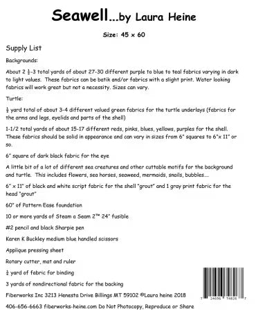 Seawell Sea Turtle Collage # LHFWSEA Fiberworks