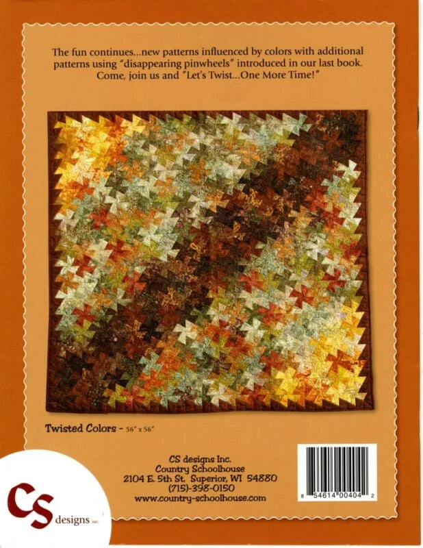 Quilt pattern booklet page with square multicolor patchwork quilt sample