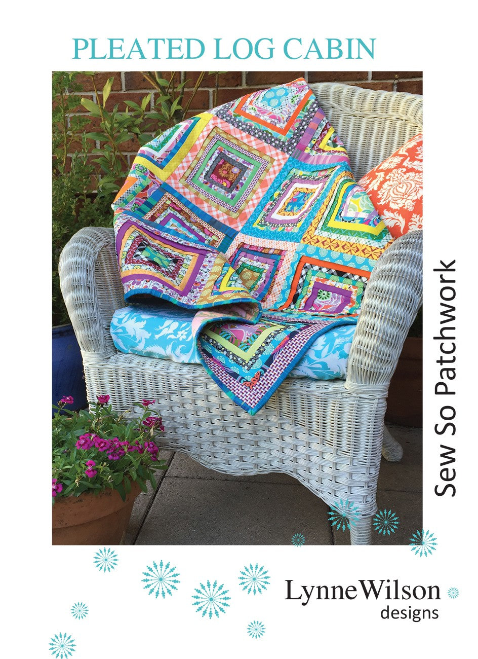 Pleated Log Cabin quilt pattern LWD205 by Lynne Wilson Designs