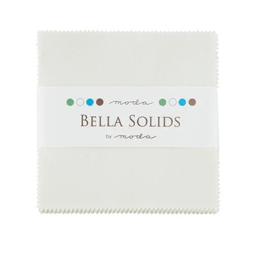 Moda Bella Solids charm pack of porcelain white solid fabric squares