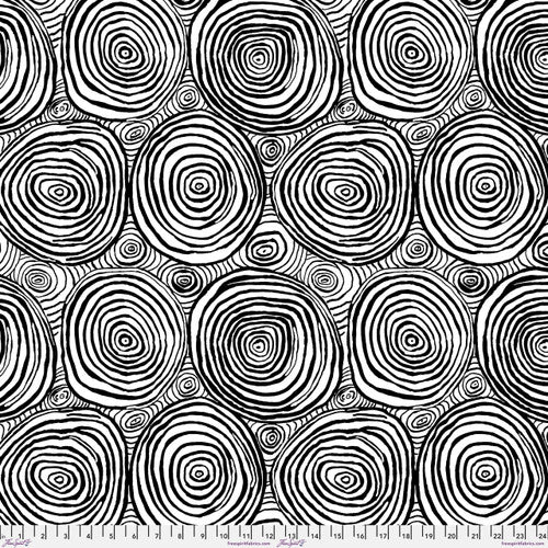 Onion Rings Black from Free Spirit Sold by the Half Yard