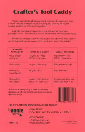 Crafter's Tool Caddy # PBA113 from ByAnnie