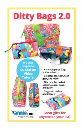 ByAnnie Ditty Bags 2.0 fabric zippered pouch set, colorful