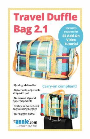 Travel duffle bag 2.1 pattern with multicolor plaid duffle bag photo