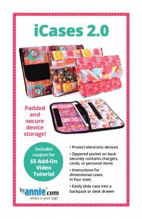 iCases 2.0 padded electronic device organizer with zippered compartments and strap