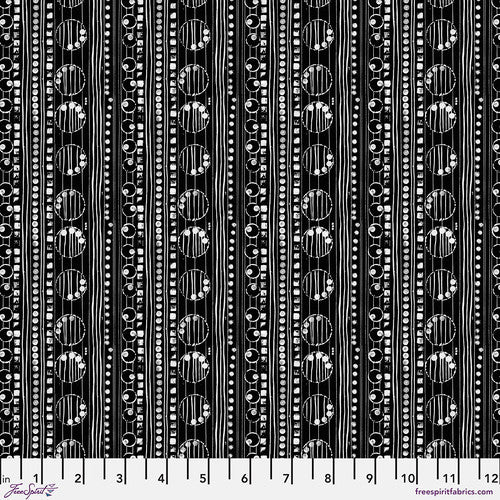 Stratus - Black Cool Breeze Katie Pasquini Masopust PWKP047.Black from Free Spirit Fabrics Sold by the Half Yard
