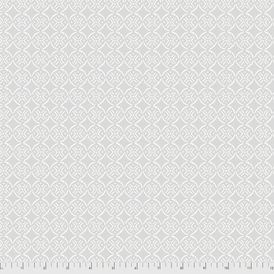 Gray wind geometric patterned fabric swatch