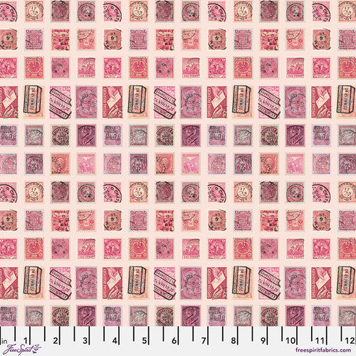 Eclectic Elements Palette Pink - Stamps || Tim Holtz Palette Pink PWTH211.PINK from FreeSpirit Fabrics Sold by the Half Yard