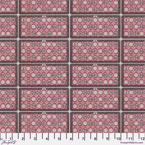 Eclectic Elements Palette Pink - Numbers || Tim Holtz Palette Pink PWTH216.PINK from FreeSpirit Fabrics Sold by the Half Yard