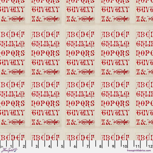 Eclectic Elements Palette Red - Typography || Tim Holtz Palette Red PWTH224.RED from FreeSpirit Fabrics Sold by the Half Yard