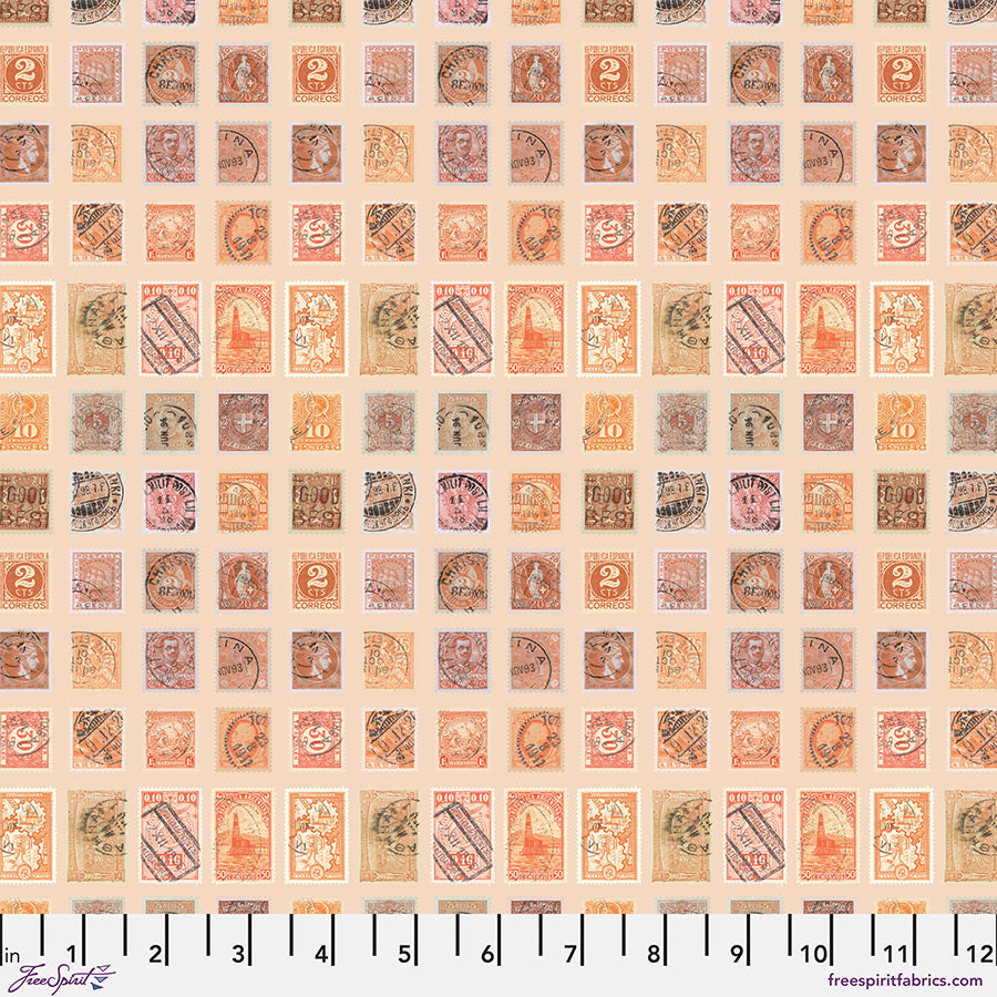 Eclectic Elements Palette Orange II Stamps by Tim Holtz Palette Orange PWTH231.ORANGE from FreeSpirit Fabrics Sold by the Half Yard