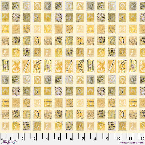 Eclectic Elements Palette Yellow Stamps - Yellow by Tim Holtz Palette Yellow PWTCH241.YELLOW from FreeSpirit Fabrics Sold by the Half Yard