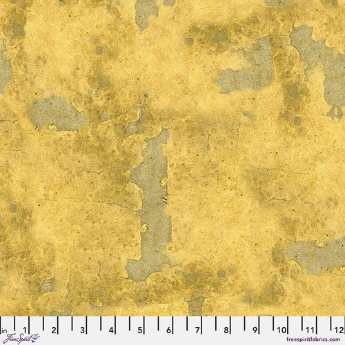 Eclectic Elements Palette Yellow Vintage - Yellow by Tim Holtz Palette Yellow PWTH249.YELLOW from FreeSpirit Fabrics Sold by the Half Yard