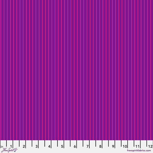 Tula Pink Tiny Stripes - Aster || True Colors from FreeSpirit Fabrics Sold by the Half Yard