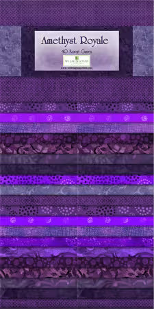 2.5in Strips Amethyst Royale 40pcs/bundle from Wilmington Prints