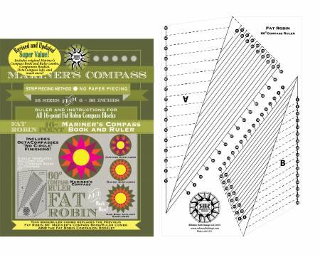 Fat Robin mariner’s compass book and ruler set with template and compass markings