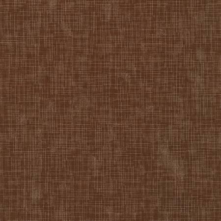Coffee brown textured fabric with small grid-like pattern