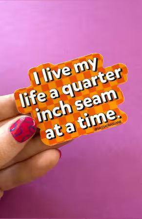 Quarter Inch at a Time Stickers # SASSSTICK-INCH from Sassafras Lane