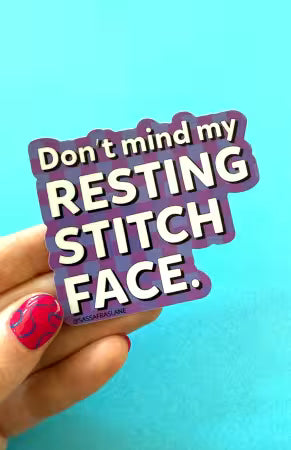 Resting Stitch Face Stickers # SASSSTICK-RSF from Sassafras Lane