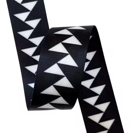 Black & White Flying Geese Webbing 2in x 12yds # SASSWEB-07 from Sassafras Lane Designs