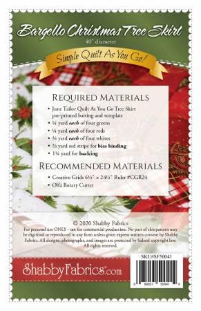 Christmas tree skirt quilt pattern booklet with printed materials and instructions
