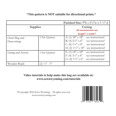 2FQ Bag # SITF213 from Sewn Wyoming