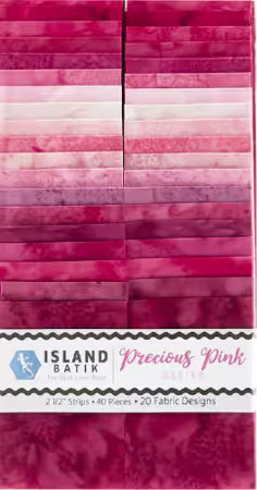Basics Precious Pinks 2.5in Strips (40pc x 20 colors) # SP-PINKS from Island Batik