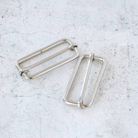 Two 2in Slider Buckles Nickel # STS300S from Sallie Tomato