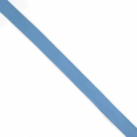 Blue webbing strip, 1-1/2 inch wide, flat close-up