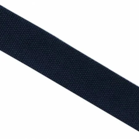 Navy woven webbing tape, 1-1/2 inch wide with textured surface