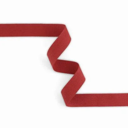 Red webbing tape with zigzag fold, 1.5in wide
