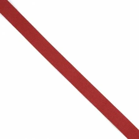 1-1/2 in ruby red woven webbing strip with straight edge
