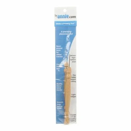 By Annie's stiletto & pressing tool with wooden handle and pointed metal tip