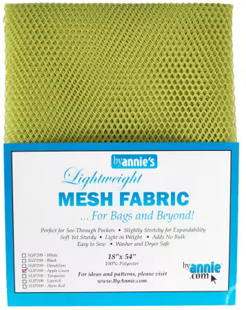 Mesh Lite Weight Apple Green 18in x 54in # SUP209-APGR from ByAnnie Individually Packaged