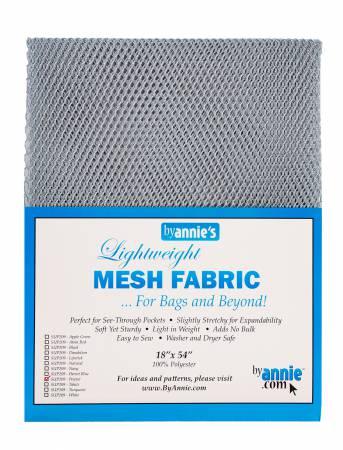 Pewter lightweight mesh fabric, 18x54 in, in ByAnnie’s package