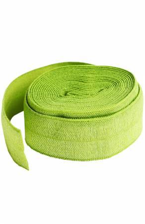 Apple green fold-over elastic roll, 3/4 in wide, 2 yd length
