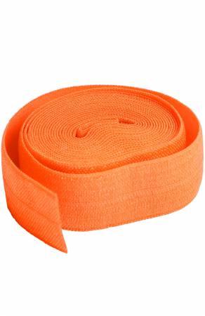 Pumpkin orange fold-over elastic, 3/4 in wide; 2 yd roll