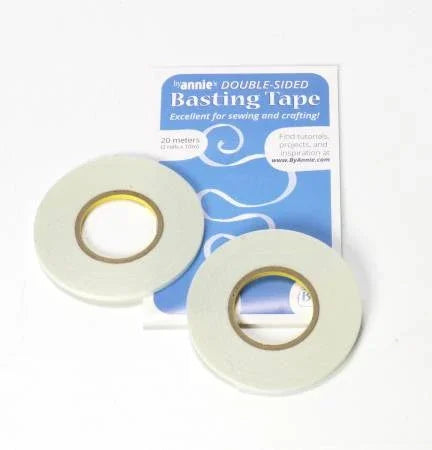 ByAnnie's double-sided basting tape, two rolls on cream tape backing